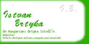 istvan brtyka business card